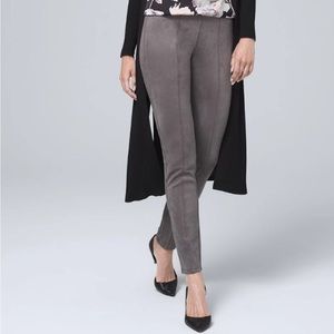 WHBM Smoked Pearl Ultra Suede Leggings Pants New with tag Size 12